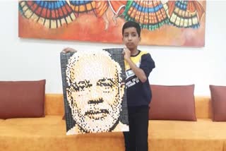 pm modi mosaic portrait