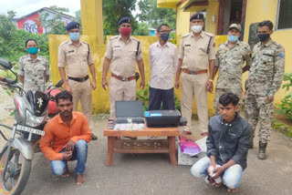 police with accused