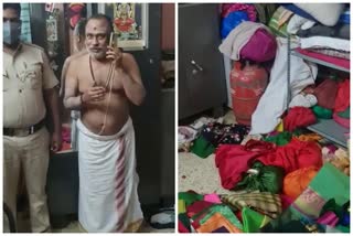 A man hassle with priest over theft in temple