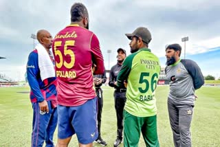 west indies  वेस्टइंडीज और पाकिस्तान  टी-20 मैच  अंतरराष्ट्रीय क्रिकेट मैच  मैच बारिश के कारण रद्द  pakistan