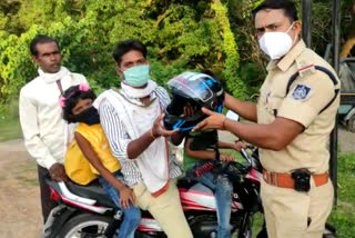 helmet distributed in rewa