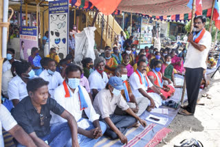 vck protest in pondy