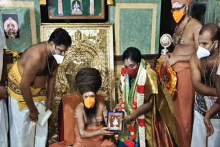 பவளவிழா  தருமபுரம் ஆதீன கலைக்கல்லூரி  தருமபுரம் ஆதீன கலைக்கல்லூரி பவள விழா  மயிலாடுதுறை தருமபுரம் ஆதீன கலைக்கல்லூரி பவள விழா  தமிழிசை சௌந்தரராஜன் பங்கேற்பு  தமிழிசை சௌந்தரராஜன்  மயிலாடுதுறை செய்திகள்  mayiladuthurai news  mayiladuthurai latest news  dharmapuram adhinam arts college  telangana governor tamilisai soundarajan Participated in Coral Festival of dharmapuram adhinam arts college  telangana governor tamilisai soundarajan  Coral Festival of dharmapuram adhinam arts college  tamilisai soundarajan