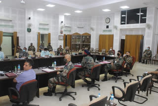 goc led meeting in nigrota of jammu to review the security situation