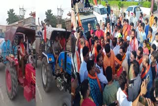 Hindu Yuva Vahini reached muradnagar with ganga water