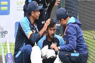 INDIA IN ENGLAND OPENER AGARWAL SUFFERS CONCUSSION RULED OUT OF FIRST TEST