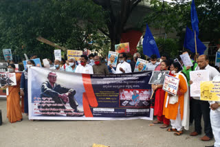 Activist protest Stan Swamys death urged to removal of UAPA