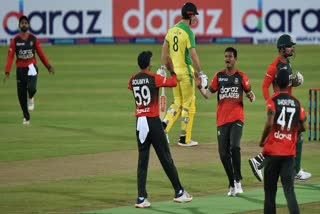ഓസ്ട്രേലിയ ബംഗ്ലാദേശ്  Australia Bangladesh  Australia Bangladesh 1st T20I  ഓസ്ട്രേലിയ ബംഗ്ലാദേശ് ടി20  സ്‌പിൻ  മിച്ചൽ മാർഷ്  Aus Bangla cricket