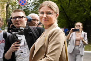 Russian opposition activist Lyubov Sobol and close ally of Alexei Navalny,