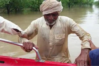 Rescue of elderly in Bhind