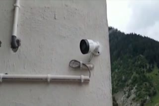 CCTV cameras installed on the Way Bridge in Sonamarg