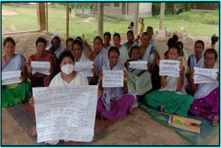 Protest demanding complete waiver of microfinance loan