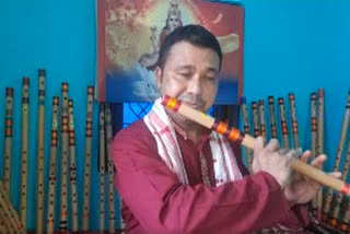 Flute maker Chandan Saikia