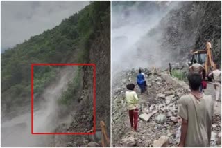 LANDSLIDE VIDEO VIRAL ON RUDRAPRAYAG SRINAGAR HIGHWAY