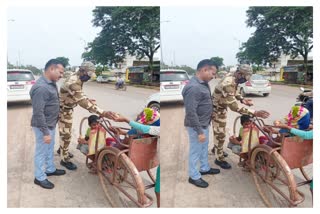 Collector stopped the vehicle and talked to the disabled woman