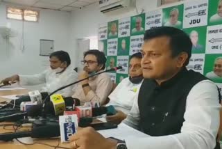 Press conference of JDU spokespersons