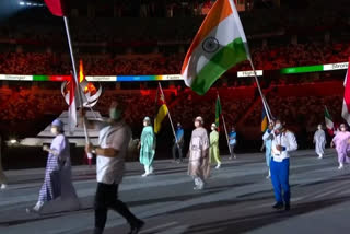 Tokyo Olympics 2020 Closing ceremony Indian flag bearer Wrestler Bajrang Punia