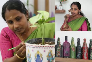 kerala woman enters records book  kerala woman india book of records news  kerala woman grabs record news  kerala woman bottle art records news  idukki woman enters records book news  woman enters records book news  woman enters records book bottle art news  idukki woman bottle art news  idukki woman bottle art records news  ബോട്ടില്‍ ആര്‍ട്ട് വാര്‍ത്ത  ബോട്ടില്‍ ആര്‍ട്ട് റെക്കോഡ് വാര്‍ത്ത  ഇടുക്കി ബോട്ടില്‍ ആര്‍ട്ട് വാര്‍ത്ത  ഇടുക്കി ബോട്ടില്‍ ആര്‍ട്ട് റെക്കോഡ് വാര്‍ത്ത  ബോട്ടില്‍ ആര്‍ട്ട് റെക്കോഡ്  ബോട്ടില്‍ ആര്‍ട്ട് ഇന്ത്യ ബുക്ക് ഓഫ് റെക്കോഡ്  പാഴ്‌കുപ്പി റെക്കോഡ് വാര്‍ത്ത  ബോട്ടില്‍ ആര്‍ട്ട് വിസ്‌മയം വാര്‍ത്ത