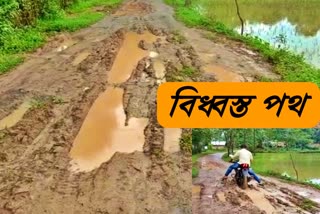 poor road condition of naphuk gaon