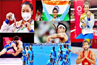भारतीय क्रिकेट टीम  कप्तान विराट कोहली  ऑफ स्पिनर रविचंद्रन अश्विन  ओलंपिक एथलीट  Indian Olympic athletes  Virat Kohli  Ravichandran Ashwin  ओलंपिक पदक विजेता