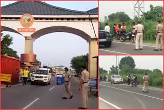 Police personnel deployed at the border