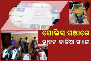 ୧୦ ଦିନରେ ୨୦ ମୋବାଇଲ ୫ ସୁନାଚେନ ଲୁଟ, ଚୋରା ବାଇକ ସହ ୪ ଜଣିଆ ଗ୍ୟାଙ୍ଗ ଗିରଫ