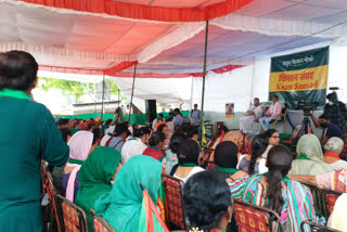 women took charge on last day of kisan sansad