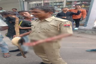पुलिसकर्मी पर हमला, attack on policeman in Dungarpur