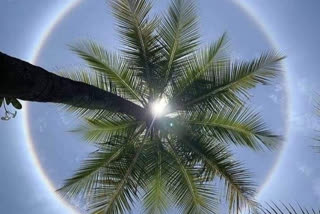 Rainbow ring around the sun in Haveri