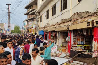 सांचोर में SBI बैंक का छज्जा गिरा