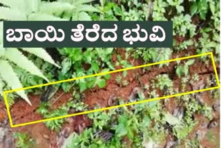 Land crack in Kodagu