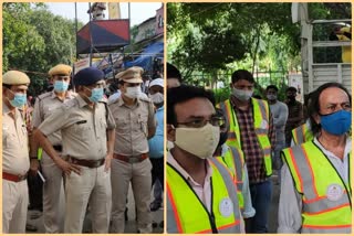 Preparation for August 15: Delhi Police patrols in Sarojini Nagar Market