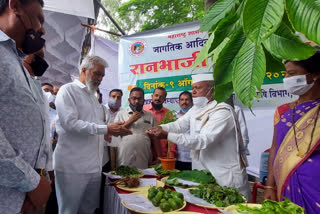dadaji bhuse on Of agricultural products in nashik Ranbhaji Mahotsav