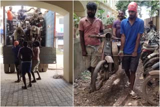 Disposal of  vehicles which was stored in hubballi police station