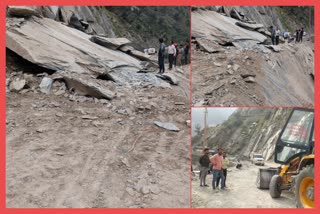 Chamba Holi Road Closed Due to landslide, भूस्खलन के कारण चंबा होली रोड बंद