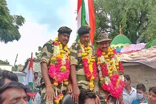 Grand welcome to soldier in Kalaburgi news