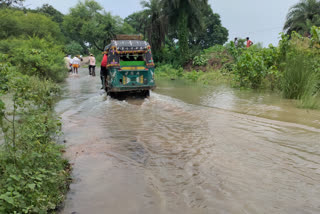 भोजपुर में बाढ़ जैसे हालात