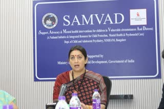 Central Minister Smriti Irani in Samvad Children's Psychiatric Center Function