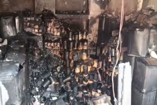 fire caught in house, Barmer news