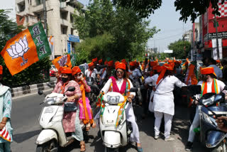 traffic violation in bjp jan ashirwad yatra