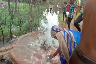 Water started coming out of hand pump on its own