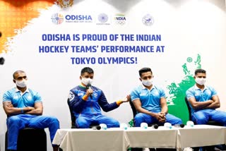Hockey Team India Press meet at Bhubaneswar