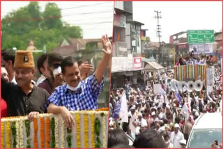 delhi cm arvind kejriwal road show in dehradun