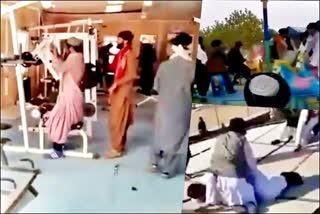 talibani-fighter-enjoying-amusement-park-and-gym-after-capturing-afghanistan