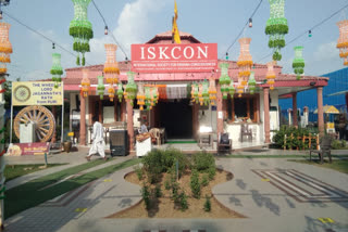 Dwarka iskcon temple preparation for Jhoola Mahotsav
