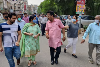 mayor shyam sundar agarwal inspected preet vihar ward