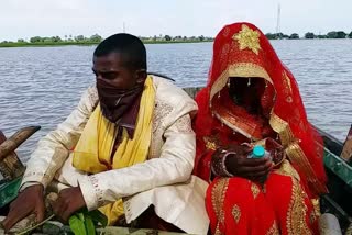 bride on boat