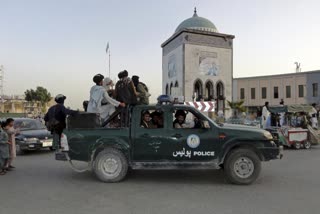 Afghan citizens greet Taliban with flowers