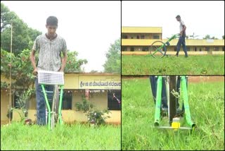 A student who invented a solar powered forage harvesting machine