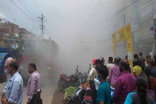fire in annapurna electric warehouse of ranchi